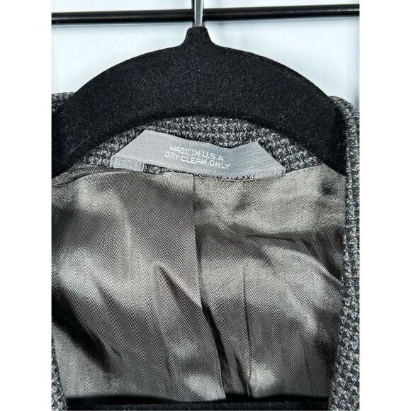 Vtg Haggar Houndstooth Blazer Jacket Mens 40R Gray Wool Blend Eclectic Grandpa - Picture 6 of 14